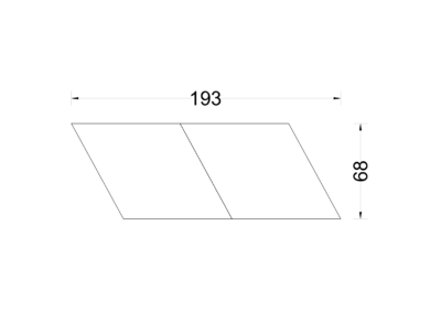 2 TAVOLI ROMBO L.193xP.68cm