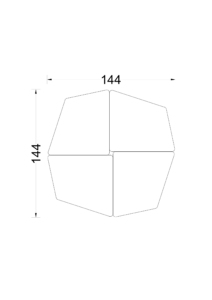 4 TAVOLI PUZZLE  L.144xP.144cm