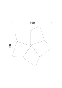 5 TAVOLI PUZZLE L.190xP.194cm